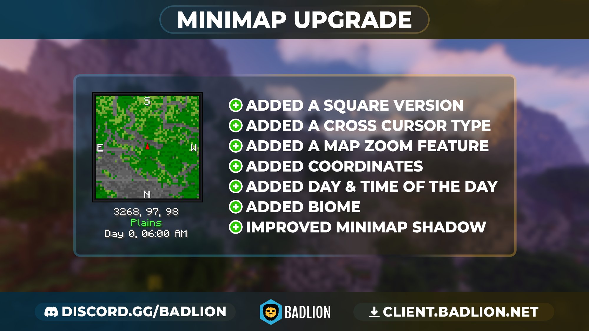 Wygląd minimapy dodanej przez Badlion Client